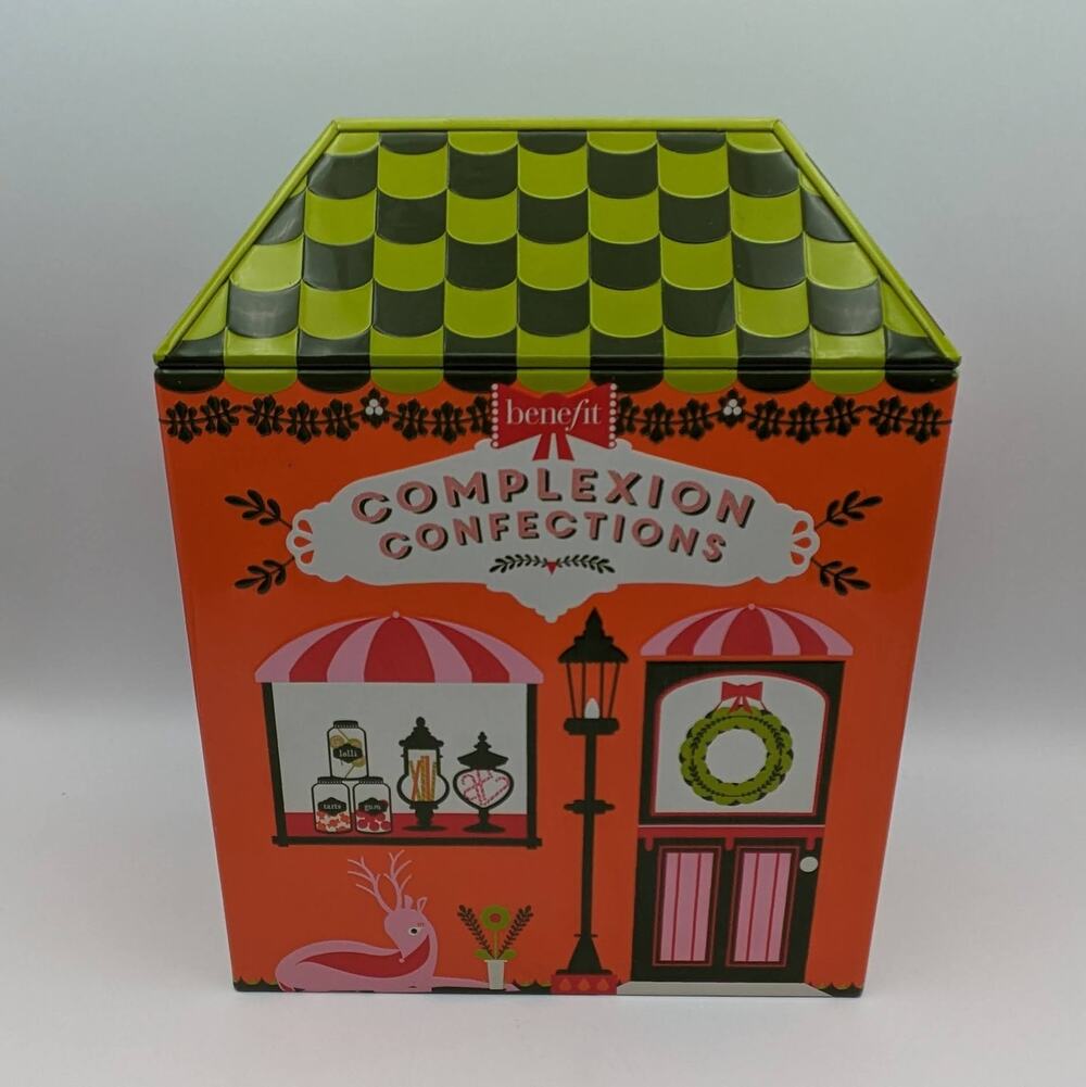 Empty Benefit Complexion Confections Green Orange Boutique Holiday Tin 2014